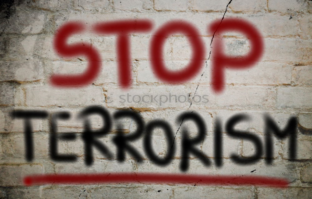 Similar – Image, Stock Photo Stop the terror!!!!! Sign