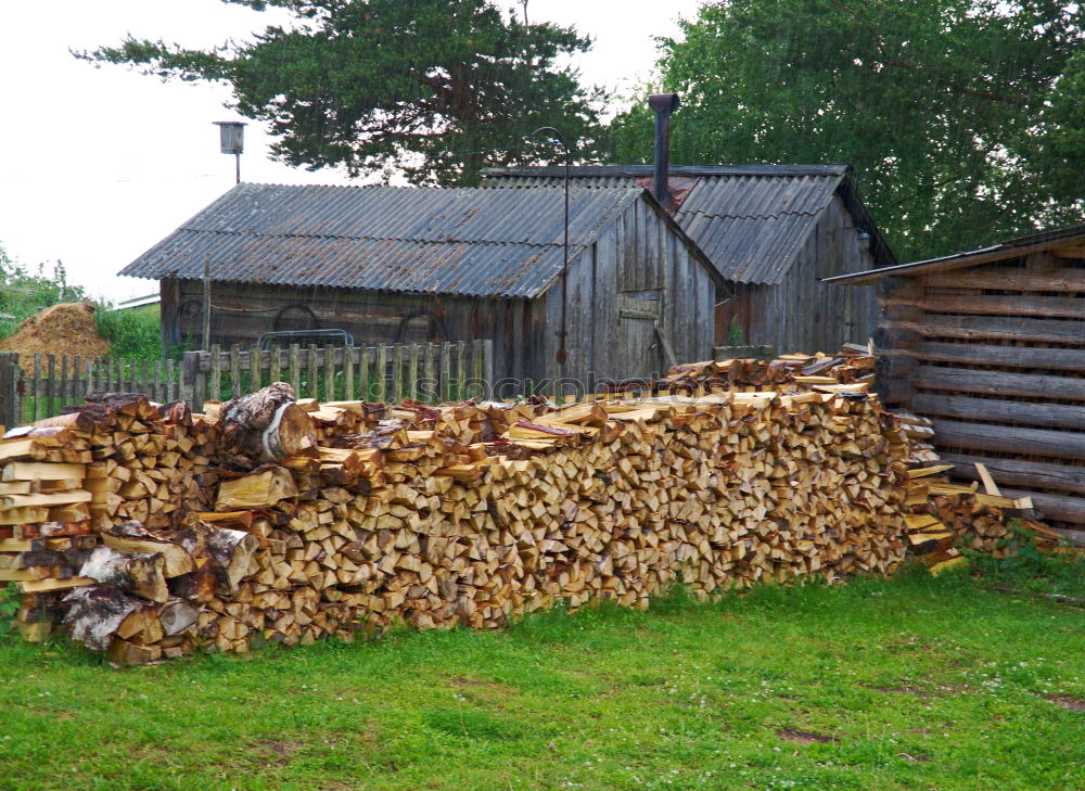 Similar – Image, Stock Photo Wood in front of the hut (II)