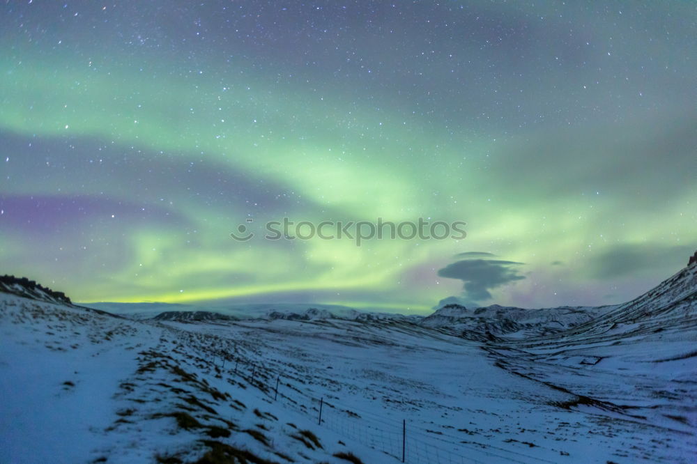 Similar – Image, Stock Photo House at night with Polar light