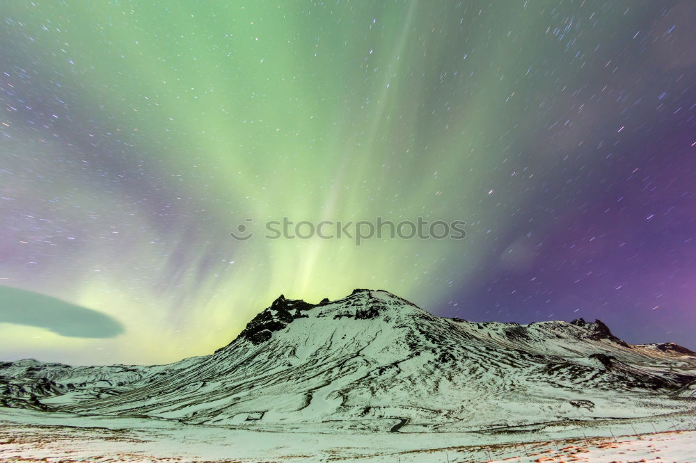 Similar – Image, Stock Photo House at night with Polar light