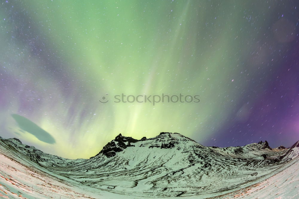 Similar – Image, Stock Photo House at night with Polar light