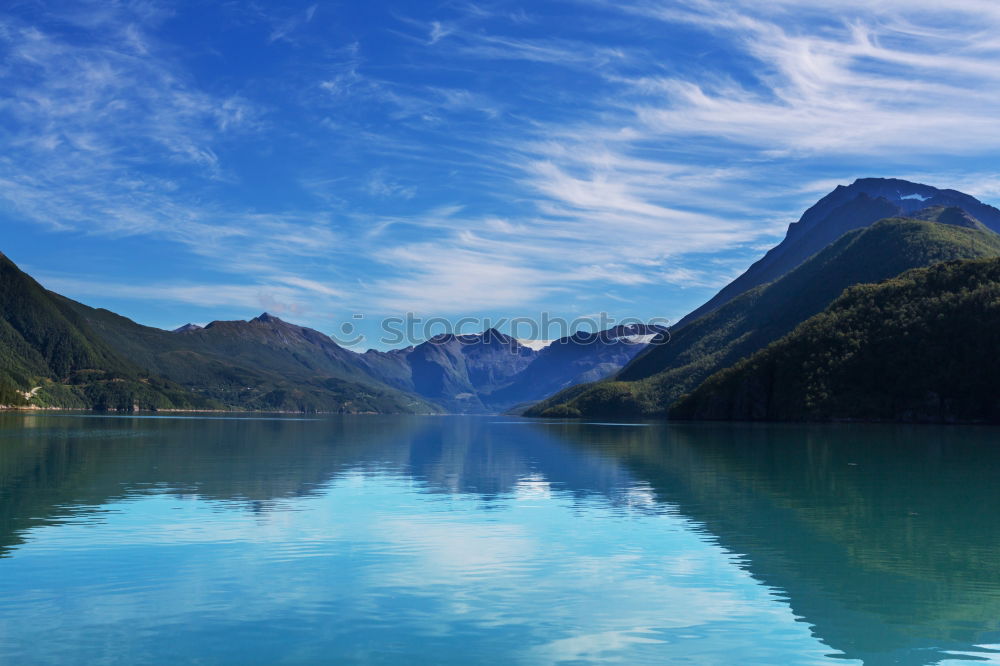 Similar – Lonely lake in Norway in the mountains