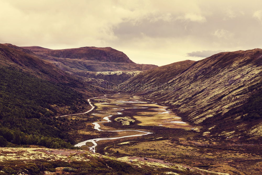 Similar – Image, Stock Photo Picturesque view of canyon with trees