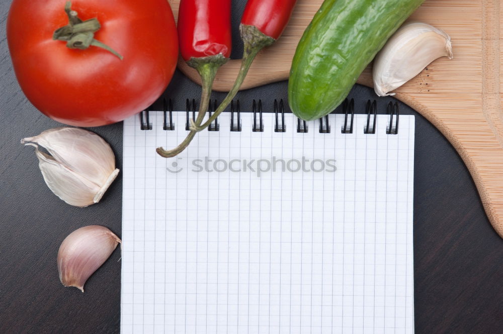 blank notepad Vegetable