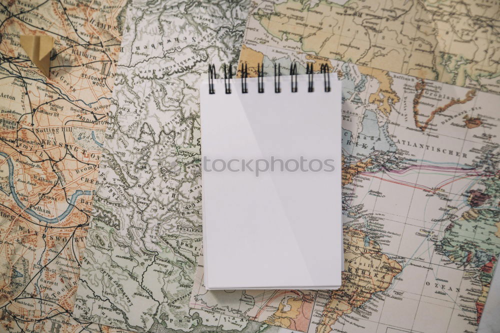 Similar – Image, Stock Photo Planning vacation with map