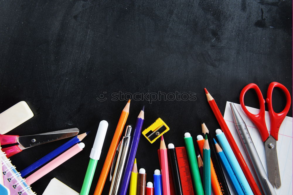 Similar – Image, Stock Photo A sharpener and color pencils