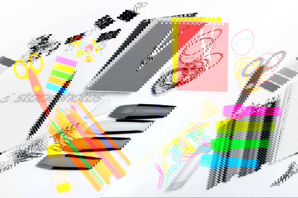 Similar – Image, Stock Photo books, magnifying glass, notepad, felt-tip pens, eyeglasses
