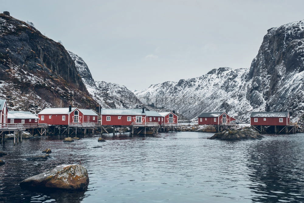 Similar – Image, Stock Photo Houses on lake shore Lake