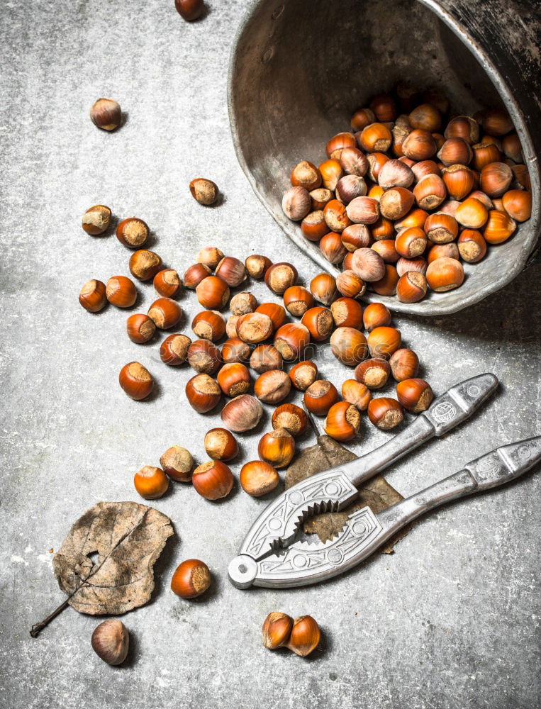 Similar – Image, Stock Photo hazelnut nuts in a brown wooden bowl