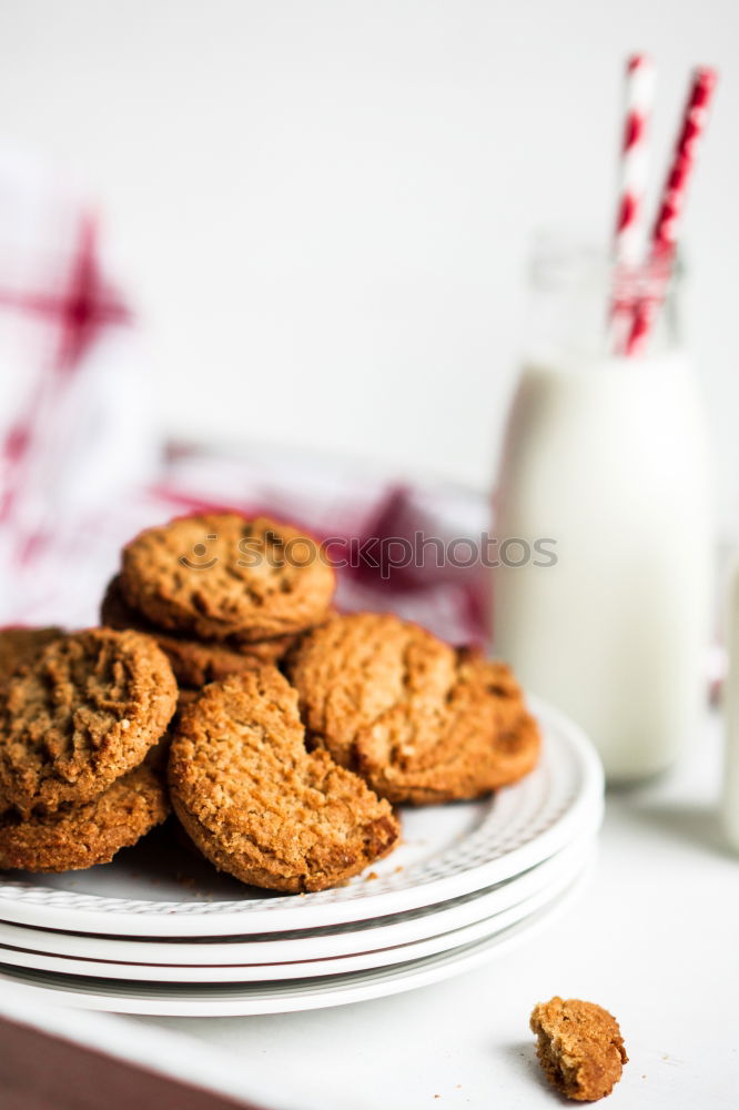 Similar – Image, Stock Photo Gingerbread cookies, candies, sweets in jars on wooden table