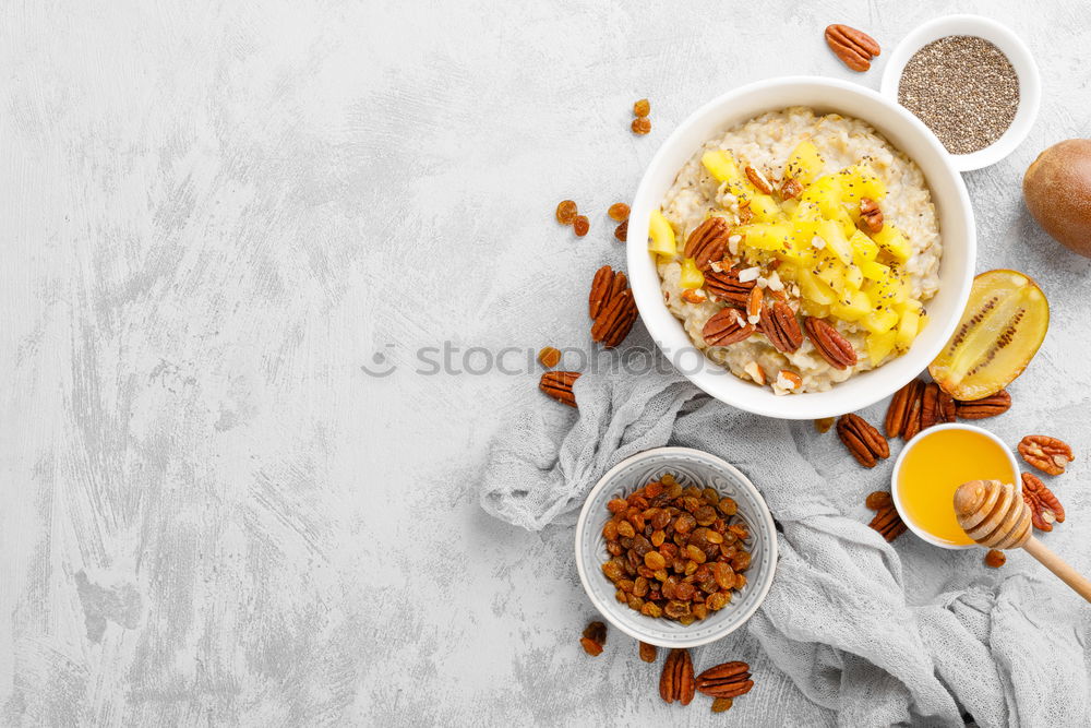 Similar – Image, Stock Photo Chia pudding parfait, layered with kumquat and granola