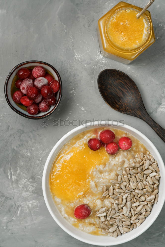 Similar – Image, Stock Photo Breakfast with muesli and oranges