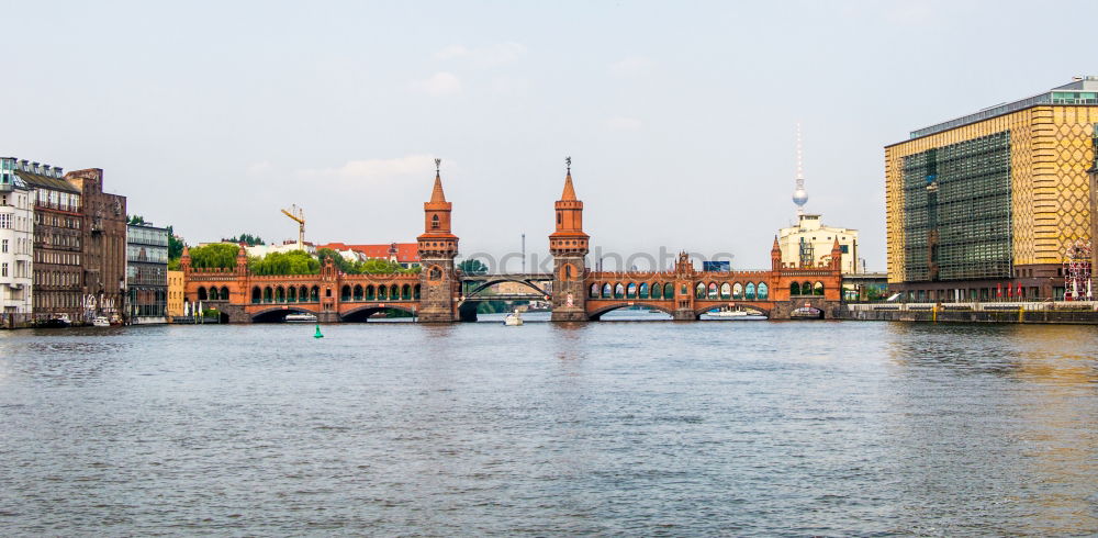 Similar – Image, Stock Photo Oberbaumbrücke with television tower in the distance