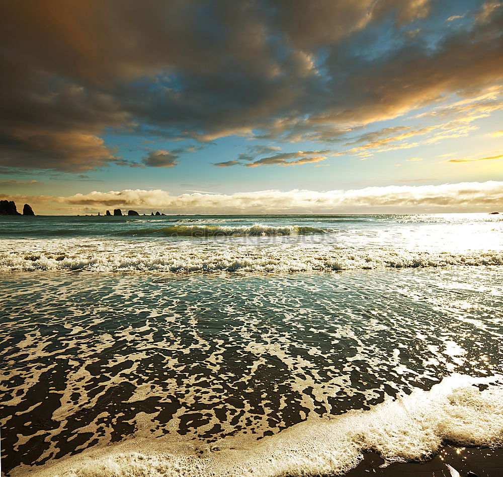 Similar – Tropical beach with warm sunlight