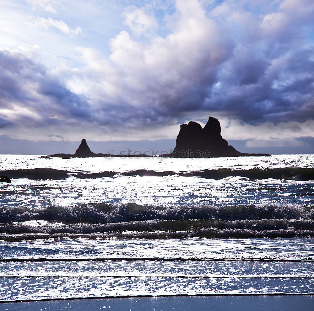 Similar – Image, Stock Photo Big chunk. Huge rock lies in the Pacific surf. Queensland. Australia. In the background very small : skyscrapers.