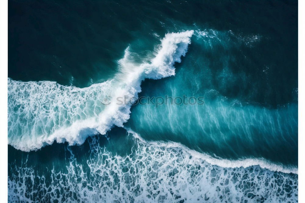 Similar – Image, Stock Photo A lot of sea and a very strong surf on the rocks.