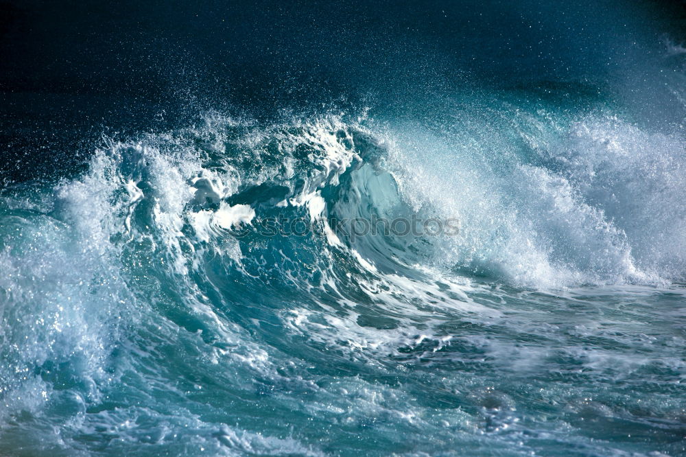 Similar – Image, Stock Photo A lot of sea and a very strong surf on the rocks.