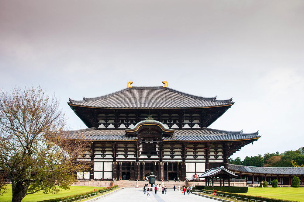 Similar – Oriental temple from below in clouds