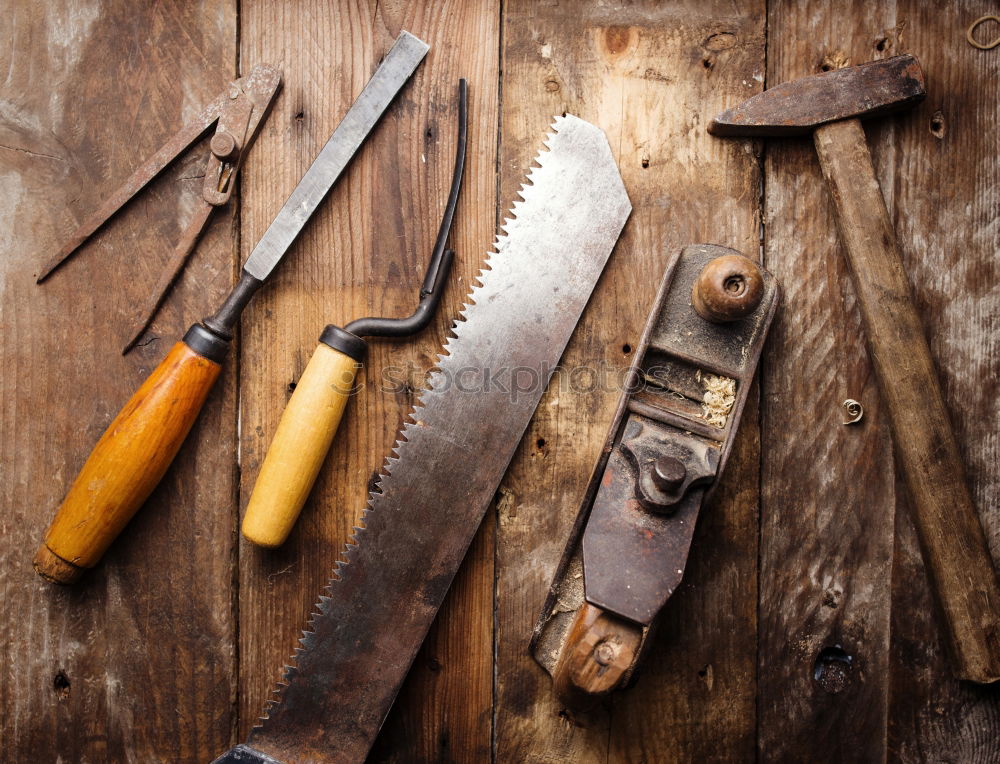 Similar – Old tool on a workbench