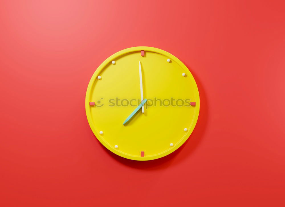 Similar – Image, Stock Photo Retro alarm clock with bells over red paper background close up