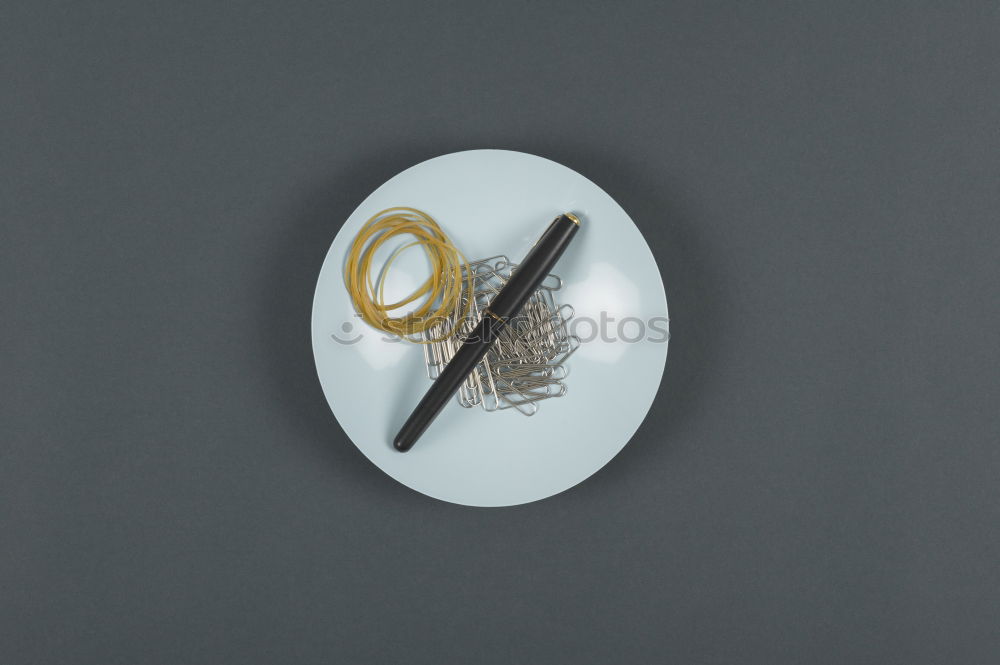 Similar – menu place setting with empty card and golden spoon over