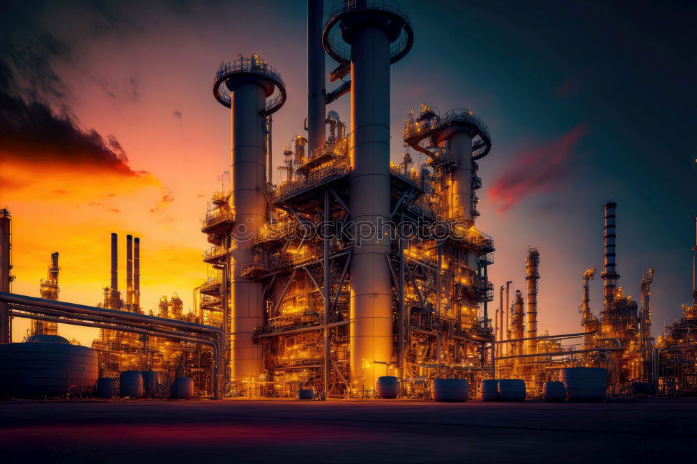 Image, Stock Photo Industrial Fire 1 Refinery