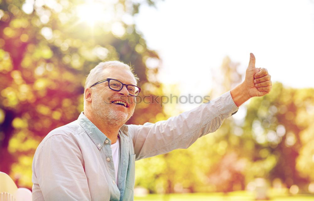 Similar – Image, Stock Photo Portrait of a senior man using a smart watch.