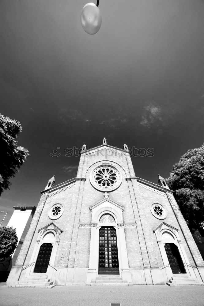 Image, Stock Photo God house b&w Deities Sky