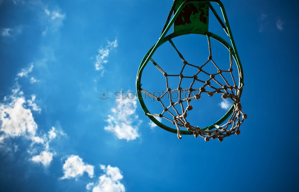 Image, Stock Photo Ball after basket perspective