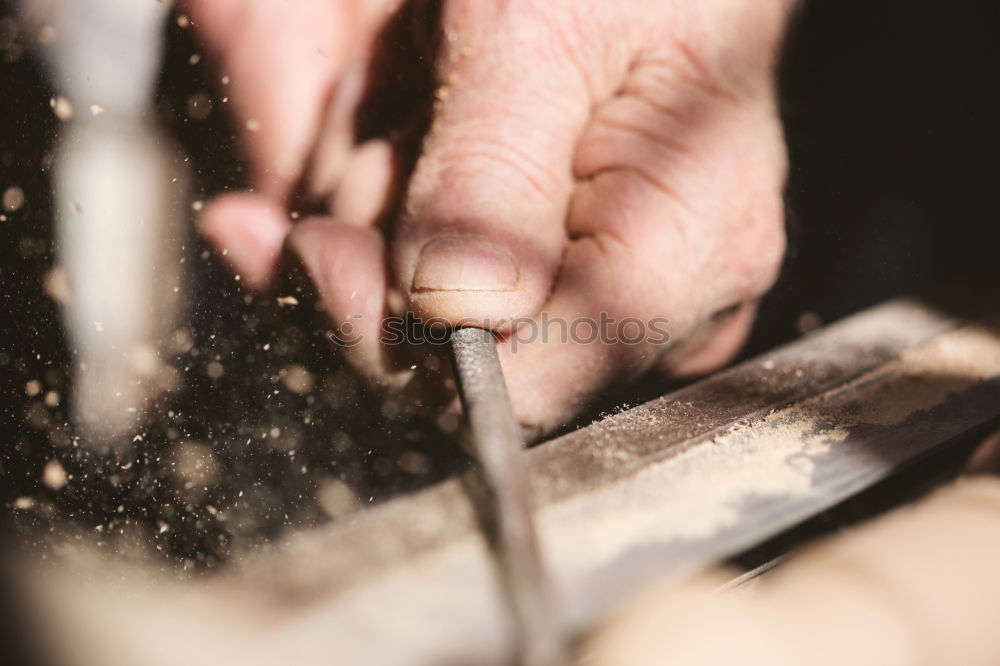 Craftsman working in his workshop wooden boxes