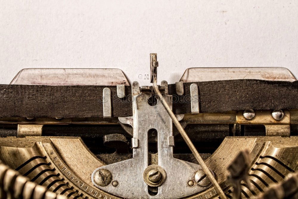 Similar – Image, Stock Photo The German word test result negative written with an old mechanical typewriter with red-black ribbon in black color on a white sheet of paper