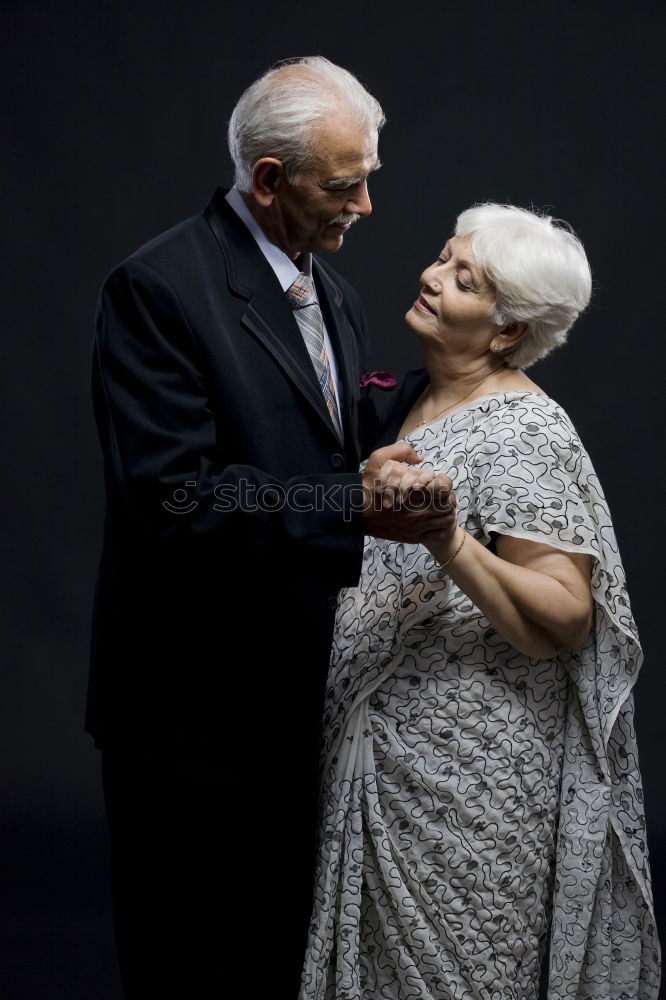 Similar – Image, Stock Photo Smiling senior couple