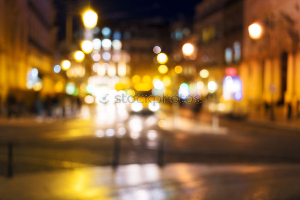 Similar – Street in Budapest at night using time exposure