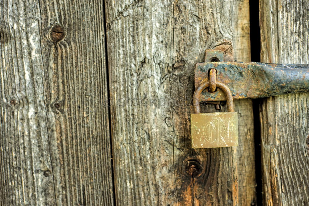 Similar – Image, Stock Photo Old rusty key with a paper label on the wooden board