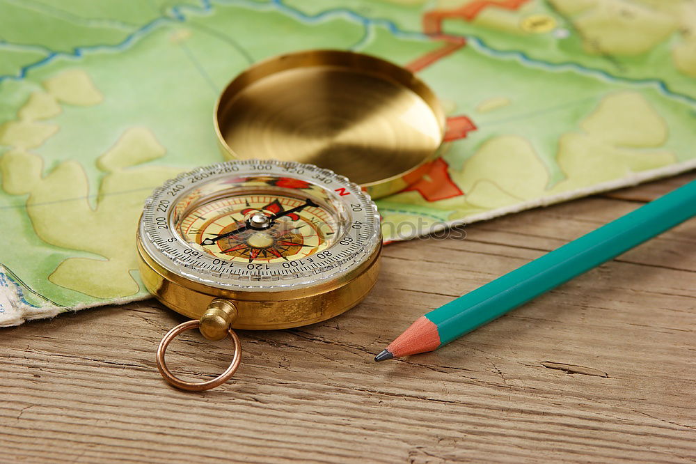 Similar – Image, Stock Photo compass and vintage map on the wooden desk