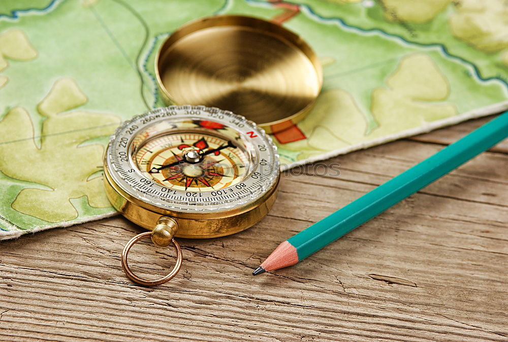 Similar – Image, Stock Photo compass and vintage map on the wooden desk