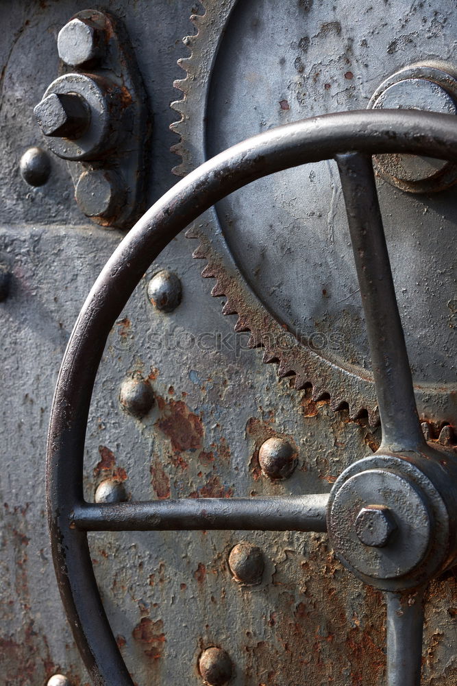 Similar – Thermometer on an industrial pipeline.