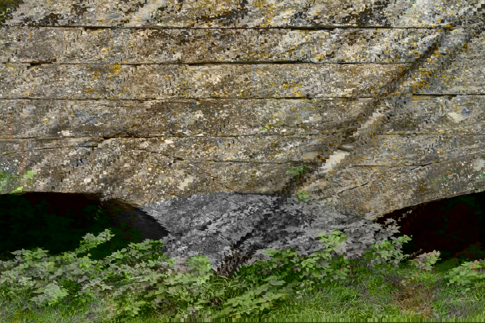Image, Stock Photo Old mill wheel on rock with water channel