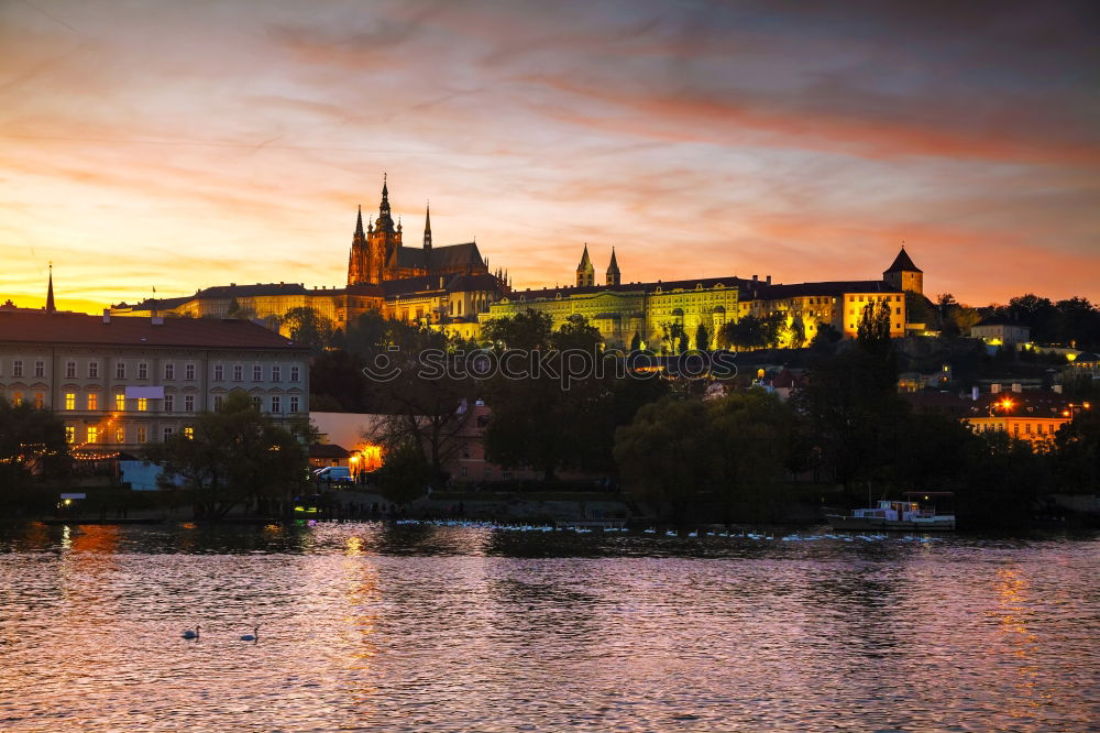 Similar – Boat on the Vltava River, Prague