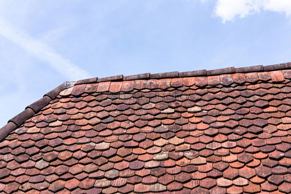 Similar – Old roof tiles on house wall