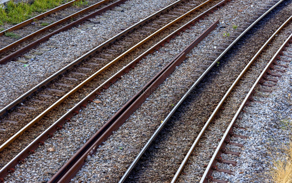 Similar – quo vadis Railroad tracks