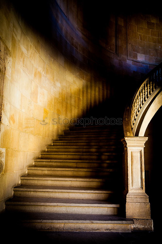 Image, Stock Photo stairwell Tile Evening sun