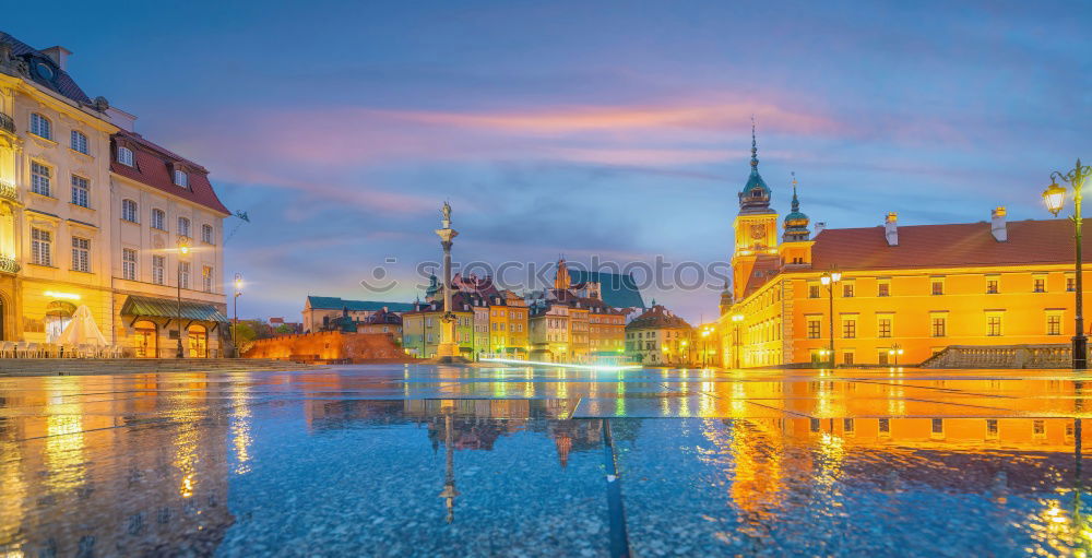 Similar – Chateau in the night reflected