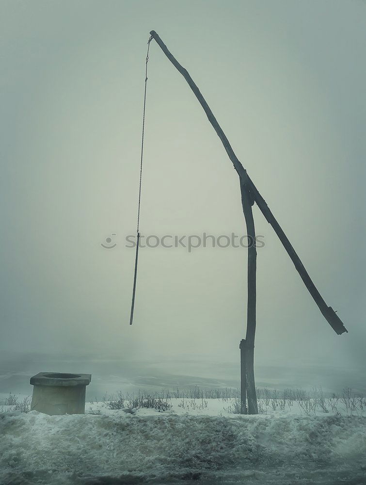 Similar – Image, Stock Photo Old cranes in fog