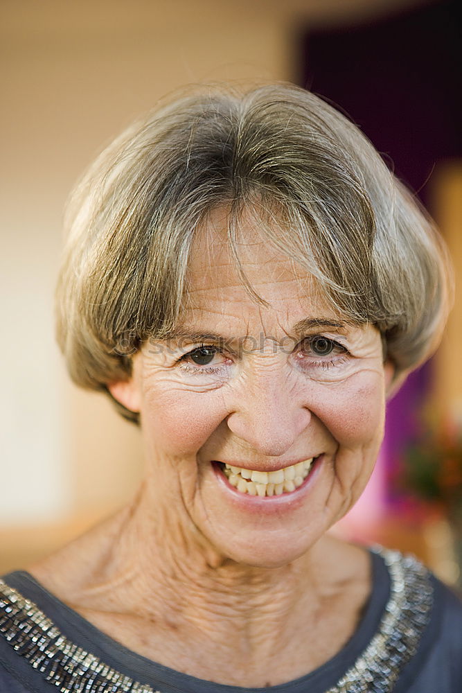 Portrait of a happy old woman