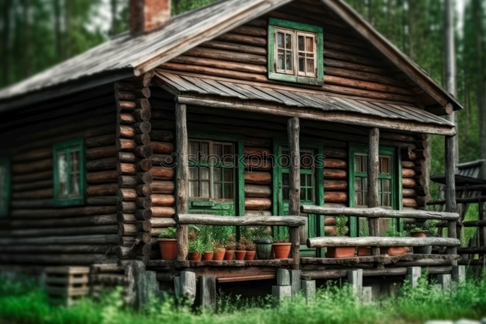 Similar – Image, Stock Photo Hunting lodge in the forest