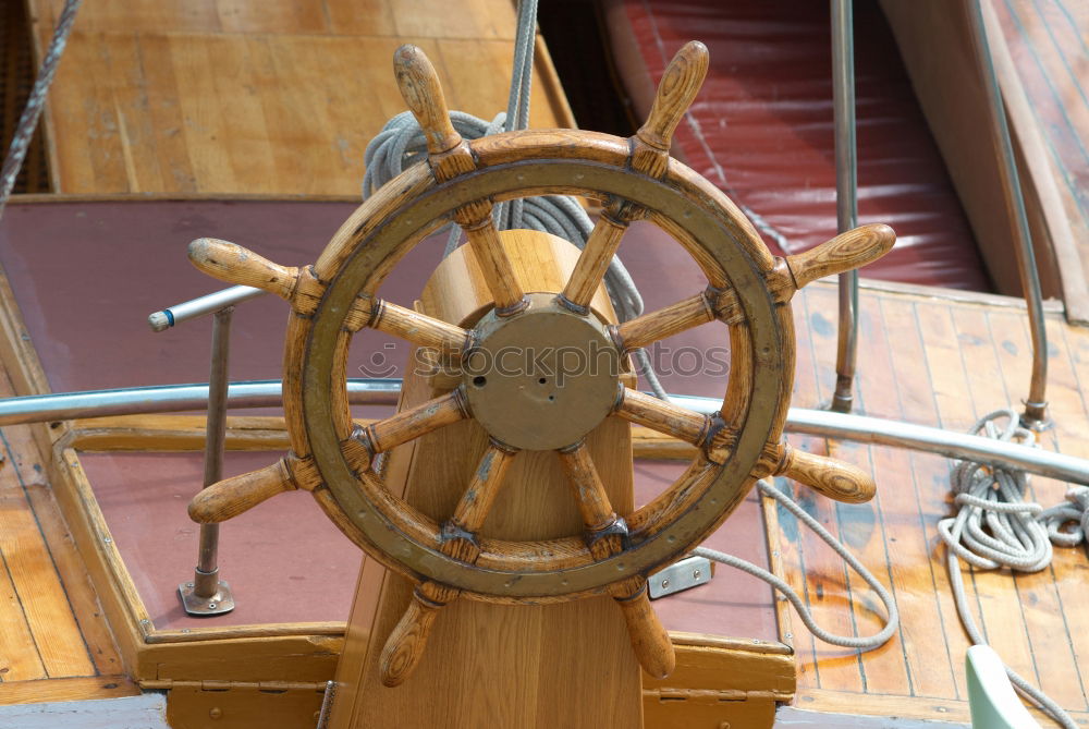 Steering wheel of a sailing ship