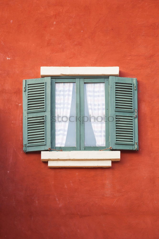 Image, Stock Photo red house wall