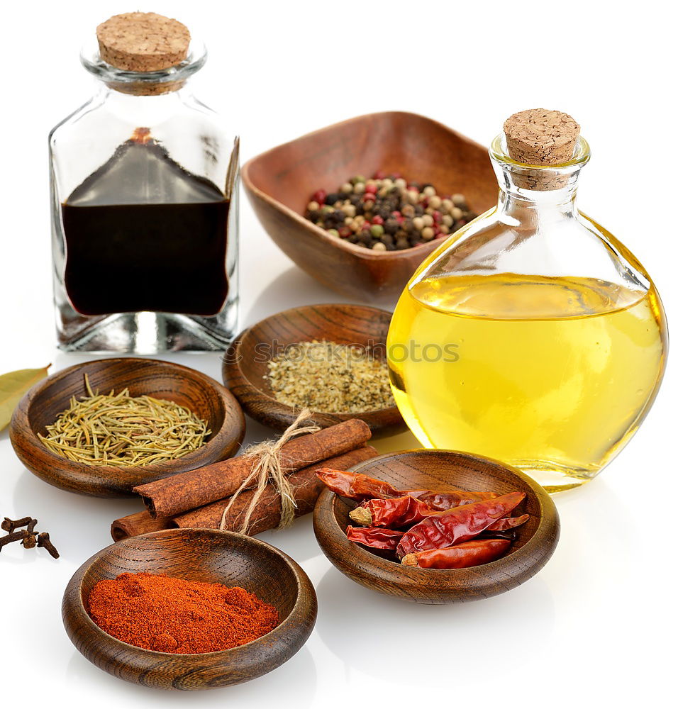 Similar – Image, Stock Photo Spices and oil on table