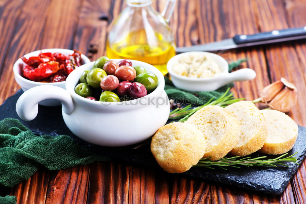 Similar – fresh bread and baked goods on wooden